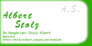 albert stolz business card